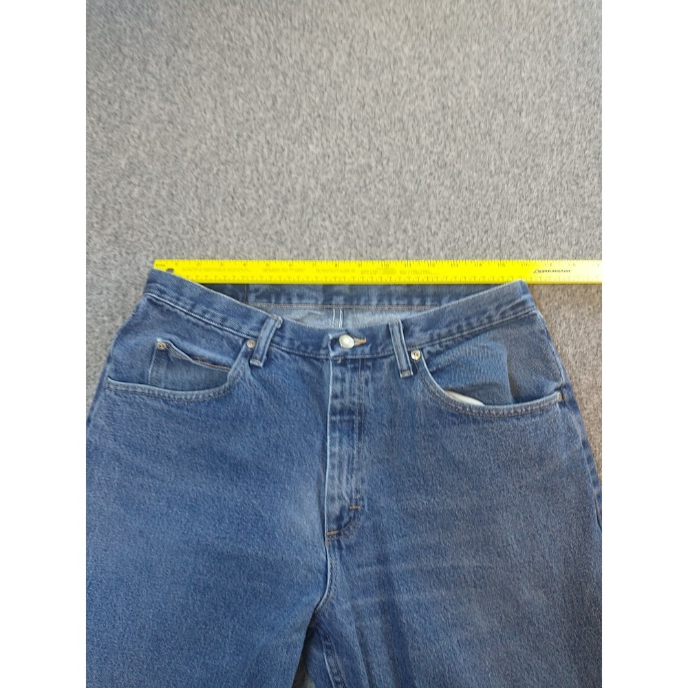Mens Medium Wash Straight Leg Denim Jeans 100% Cotton 32x31 976T1DR - Picture 9 of 16